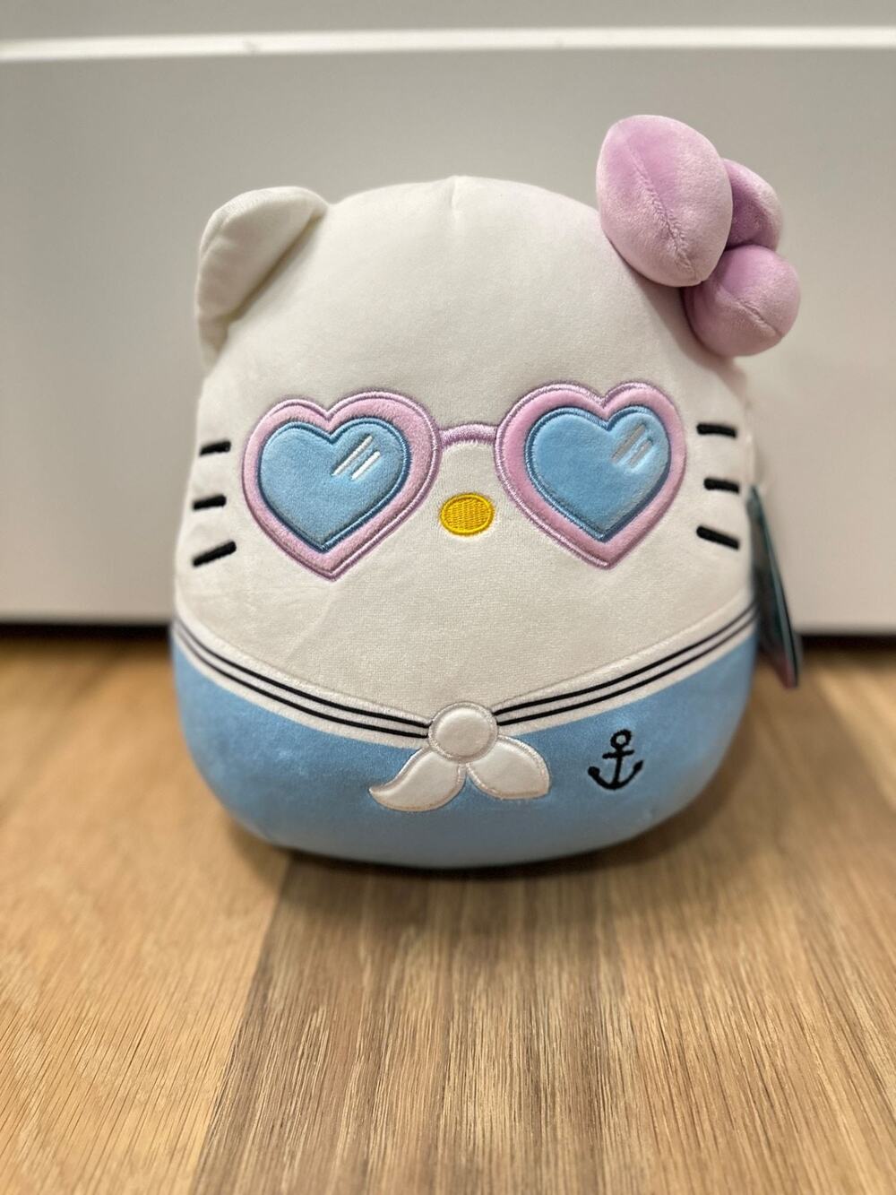 Hello Kitty Squishmallow 8" Sailor Plush Toy With Heart Sunglasses & Bow Sanrio